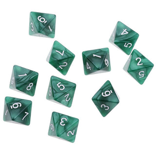 10pieces 8 Sided Dice D8 Polyhedral Dice for DND Party Table Board Games Dice Set Acrylic 1.6cm D8 Polyhedral Dices - Combat Miniatures