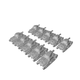 1/285 3D Printed Carro Armato M13 Med. Tank (x10) - Combat Miniatures
