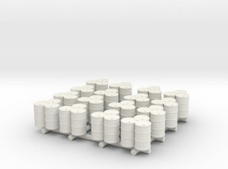 1/285 3D Printed Oil Drums (x16) - Combat Miniatures