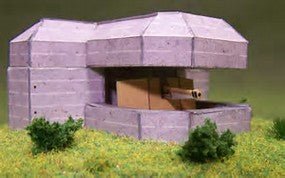 1/285 3D Printed "T" Concrete Bunker - Combat Miniatures