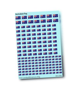 1/285 Australian Flag Water Slide Decals - Combat Miniatures