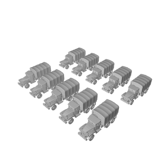 1/285 Custom 3D Printed GMC (x10) - Combat Miniatures