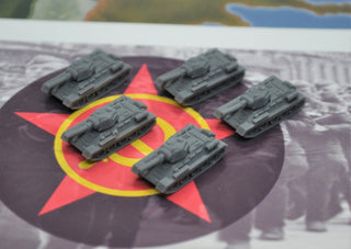 1/285 Scale 3D Printed Micro Armor Russian T - 34 Medium Tank (x5) - Combat Miniatures