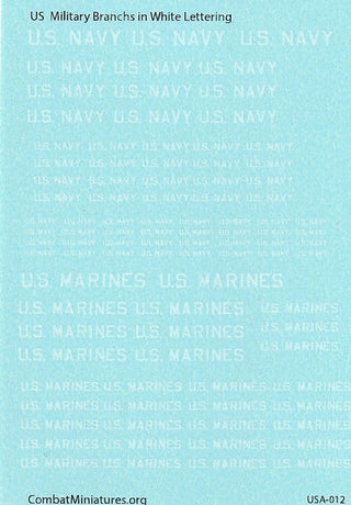 1/285 US Military Branches (Navy & Marines) in White - Combat Miniatures