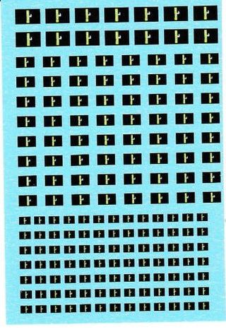 1/285 WW2 National Facist Party Italian Flag Water Slide Decals - Combat Miniatures