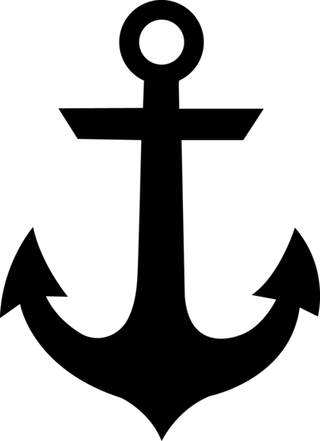 1/300 - 1/600 Anchor Silhouette in Yellow Water Slide Decals - Combat Miniatures