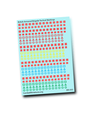 1/300 - 1/600 British Armored Brigade Tactical Markings - Combat Miniatures