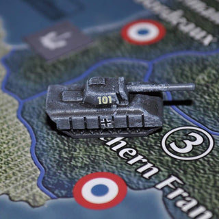 1/300 - 1/600 German Turret Numbers in Yellow w/ White Outline Waterslide Decals - Combat Miniatures