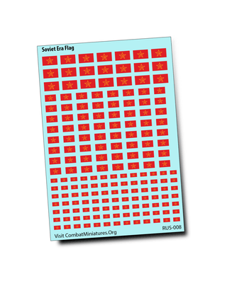 1/300 1/600 Soviet Era Flag Water Slide Decals - Combat Miniatures