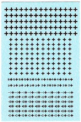 1/300 - 1/600 WW2 German Balken Cross Aircraft Water Slide Decals - Combat Miniatures