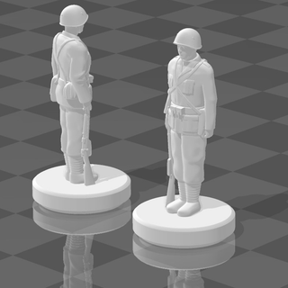 1/72 3D Printed Italian WWII Infantry armed with Carcano Model 1891/38 bolt - action rifle (x15). - Combat Miniatures