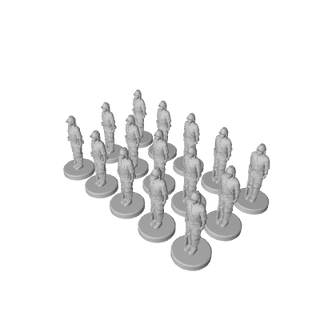 1/72 3D Printed Japanese Infantry with Cap (x15) - Combat Miniatures