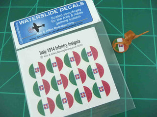 Axis & Allies 1914 Italian Roundel Infantry Base Water Slide Decal