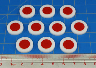 20pc WWII Faction Tokens, Japanese Hinomaru - Combat Miniatures