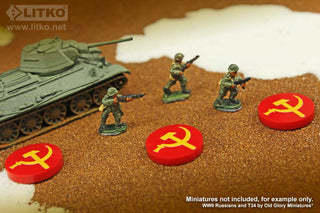 20pc WWII Faction Tokens, Soviet Union Communist Symbol Upgrade - Combat Miniatures