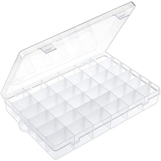 24/36 Grids Plastic Organizer Box Craft Organizer Storage with Adjustable Dividers - Combat Miniatures