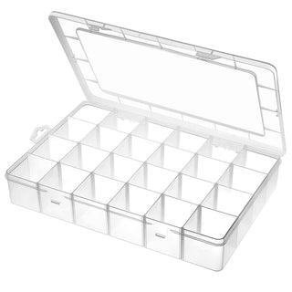 24/36 Grids Plastic Organizer Box Craft Organizer Storage with Adjustable Dividers - Combat Miniatures