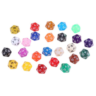 25Pcs Polyhedral D20 Dice - Combat Miniatures