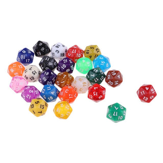 25Pcs Polyhedral D20 Dice - Combat Miniatures