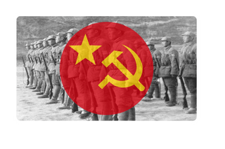 '34 - '48 Communist China Army Combat Label (3.3"x5.6) - Combat Miniatures