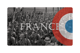 3.5" x 5.5" French Roundel Combat Label with Title - Combat Miniatures