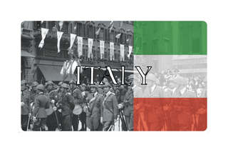 3.5" x 5.5" Italian Combat Label with Flag - Combat Miniatures