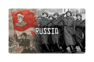 3.5" x 5.5" Soviet Russia Combat Label with Poster and Title - Combat Miniatures