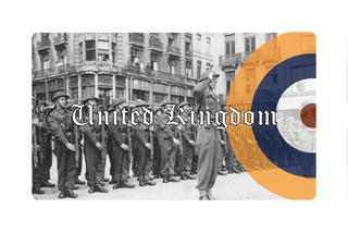 3.5" x 5.5" UK Roundel Combat Label with Title - Combat Miniatures