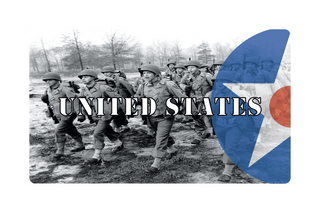 3.5" x 5.5" US Roundel Combat Label with Title - Combat Miniatures