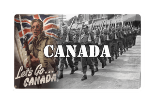 3.5x5.5" Canada Combat Label with Poster & Title - Combat Miniatures