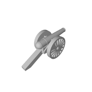 3D Printed 12lb "Napoleon" American Civil War Canon (x10) - Combat Miniatures