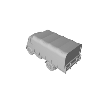 3D Printed French Renault AGR Truck with Cover (x10) - Combat Miniatures