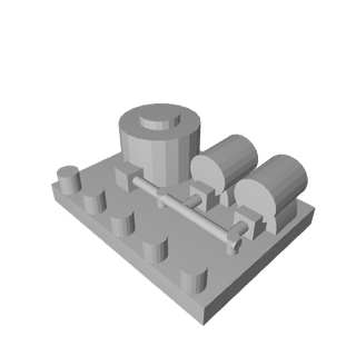 3D Printed Large Naval Fuel Depot Marker (x10) - Combat Miniatures