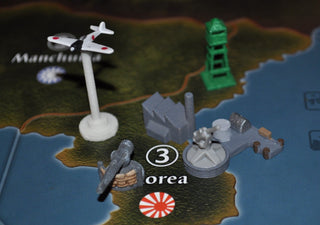 3D Printed Naval Base with AA Platform Style 2 (x5) - Combat Miniatures