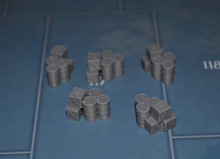 3D Printed Supply Stock Pile (x5) - Combat Miniatures