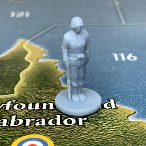 1/72 3D Printed Italian WWII Infantry armed with Carcano Model 1891/38 bolt-action rifle (x15).