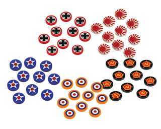 50Pc Axis & Allies 1941 & 1942 Roundel Upgrade. - Combat Miniatures