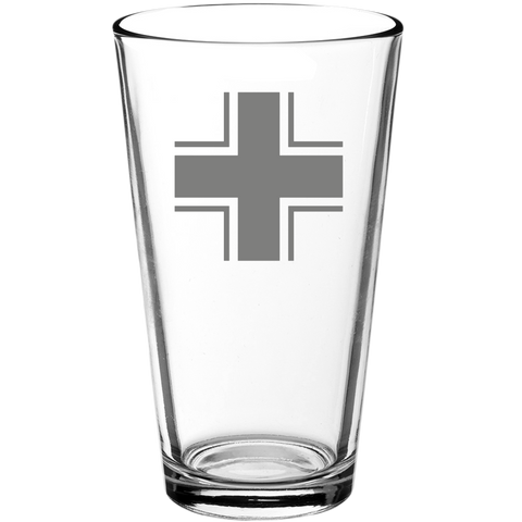 German Balken Cross Pint Glass