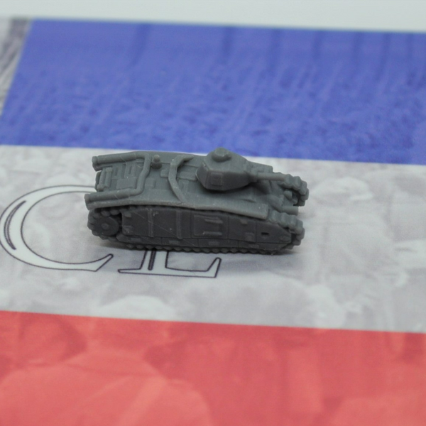 Micro Armour 3D Printed French Char "B" Heavy Tank (x10)