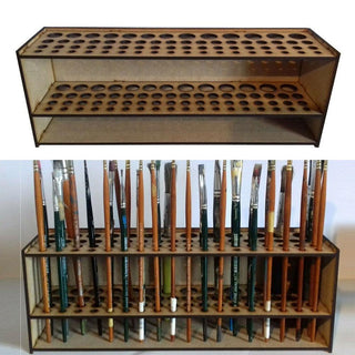 67 Hole Multifunctional Paint Brush Holder/ Storage Rack Organizer - Combat Miniatures
