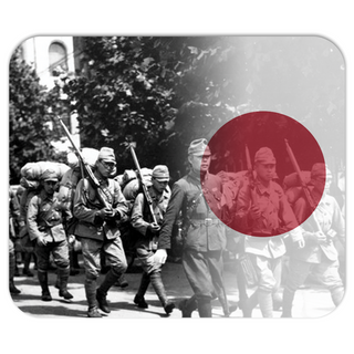 Custom WW2 Japanese Soldiers with Flag Mousepad