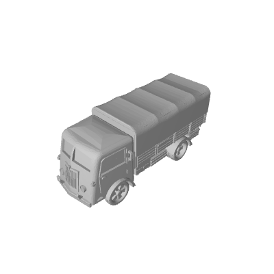 3D Printed Italian Fiat 626 Truck with Cover (x10)