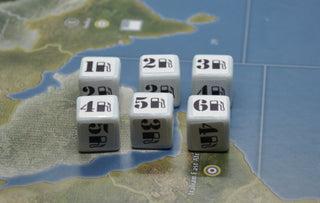 6pc "Do It Yourself" 16mm Six Sided Fuel/Movement Dice - Combat Miniatures