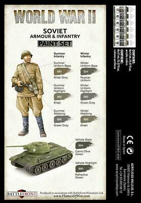 WW2 Soviet Armour & Infantry Wargames Paint Set from Vallejo (6) Colors