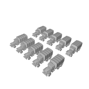 1/285 Custom 3D Printed GMC (x10)