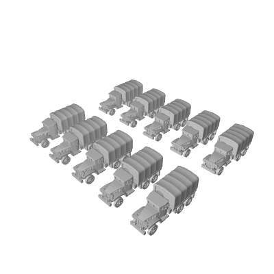 1/285 Custom 3D Printed GMC (x10)