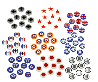 90Pc G40 Blood Bath Ruleset Roundel Upgrade. - Combat Miniatures