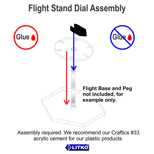 Litko Heavy Duty Flight Stand Dials #1-6 w/ Pointers (x5)
