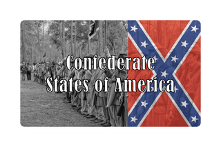 Confederate States of America Combat Label (3.3"x5.6")