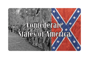Confederate States of America Combat Label (3.3"x5.6")